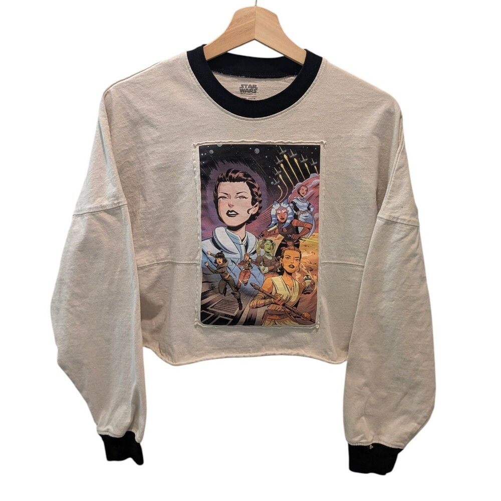 Disney Parks Star Wars Women of the Galaxy Spirit Jersey Leia Rey Ahsoka Cream S